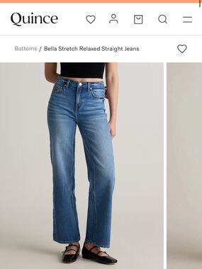 Quince Bella Stretch Relaxed Straight Jeans